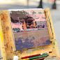 Gouache pleinair sketch collection1, Tommy Kim : These are my lunch sketches near work. It feels great to get outside during a lot of digital works. It certainly helped my digital work a lot learning colors and light from nature with pigment. I have a com