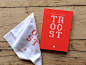 TROOST - poetry book : Art direction, design and production of a poetry book about consolation with a handkerchief as dust jacket