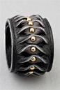 studded leather cuff