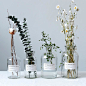 北欧小棕瓶ins风宜家年轻文艺个性简单饰品透明水培玻璃植物花瓶-淘宝网