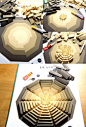 Paper sculpture infographics