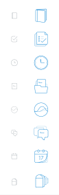 Line icons : Blend style nine line icons