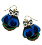 孔雀羽毛猫头鹰耳环，超级美的设计！英国 Accessorize 出品。 售价:168元