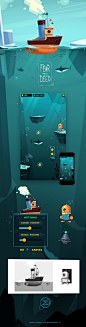 'Fear from the Deep' : Visual development for tiny personal free2play mobile project, about adventures in ocean depths)