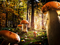 A forrest of mushrooms : We did this surrealistic work for the BEEF! magazine