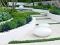 White Design Creates Strong Garden Focal Point