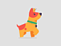 走的狗字符设计比赛艺术比赛设计动物狗动画例证artua