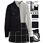 #Me #MyStyle #whatiwore #wiw #autumn #DenimStyle #denimjacket #blackandwhite #blackboots #blackoutfit #stripes #plaid #meal #dinner 

~

@polyvore
@polyvore-editorial