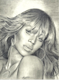 Beyonce Pencil Drawing by ChipWhitehouse