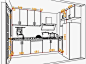 常用橱柜尺寸设计参考图纸