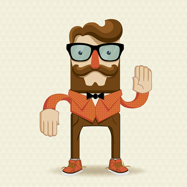 Hipster character il...