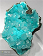 菱锌矿在绿铜锌矿上
Kelly Mine, Magdelena, SocorroCounty, New Mexico, U.S.A
4 x 3.1 x 1.6cm
拍摄/所有者：Jeffrey starr