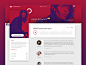 50 User profile page — Design Inspiration : via Muzli