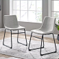Set of 2 Laslo Modern Upholstered Faux Leather Dining Chairs - Saracina Home, image 3 of 15 slides