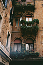 阳台，威尼斯，意大利 