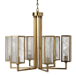 Vaughn Round Chandelier, Antique Brass