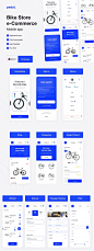 踏板-自行车商店和自行车维修移动APP UI KIT（XD）  