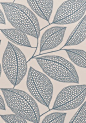 Pattern / Pebble Leaf Boathouse Blue Wallpaper
