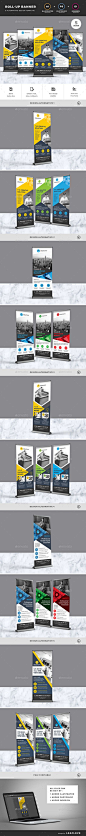 Roll-up Banners Template PSD, Vector EPS, InDesign INDD, AI Illustrator