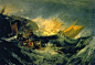 威廉透纳风景油画作品《米诺陶战舰的倾覆》欣赏