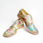 Impressionism flowered pattent leather oxford  - FREE WORLDWIDE SHIPPING