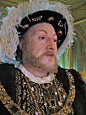 A detail of a waxwork statue of Henry VIII at Warwick Castle.