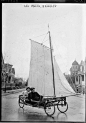 Tumblr via vintage everyday  sailing a wagon in Brooklyn circa 1910