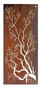 Entanglements Laser Cut Metal Art, 'Polarizer Tree Screen' design: 