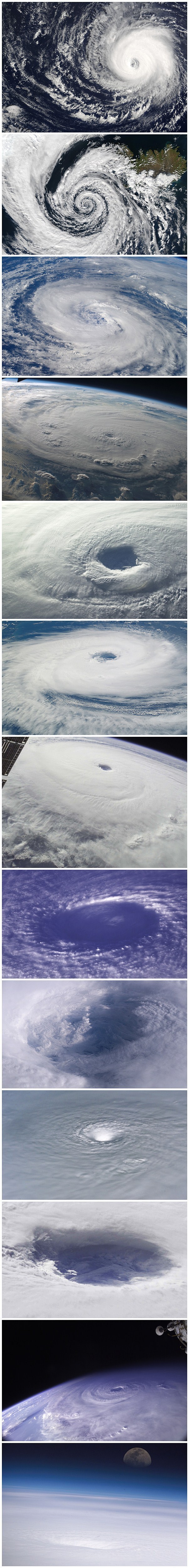 意匠id#震撼#太空俯瞰下的飓风（台风）...