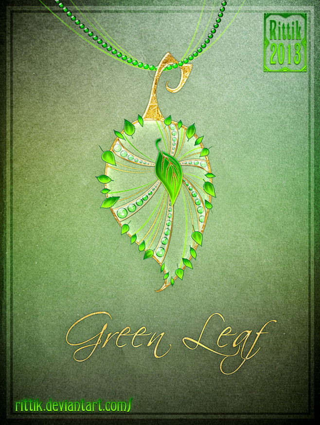 Amulet - Green Leaf ...