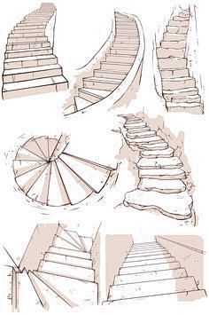 #绘画教程# 楼梯的绘制参考