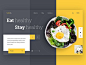 Healthyfy Landing Page UI landingpage uxdesign uidesign healthy food salad graphic icons dribbble minimal design website ui