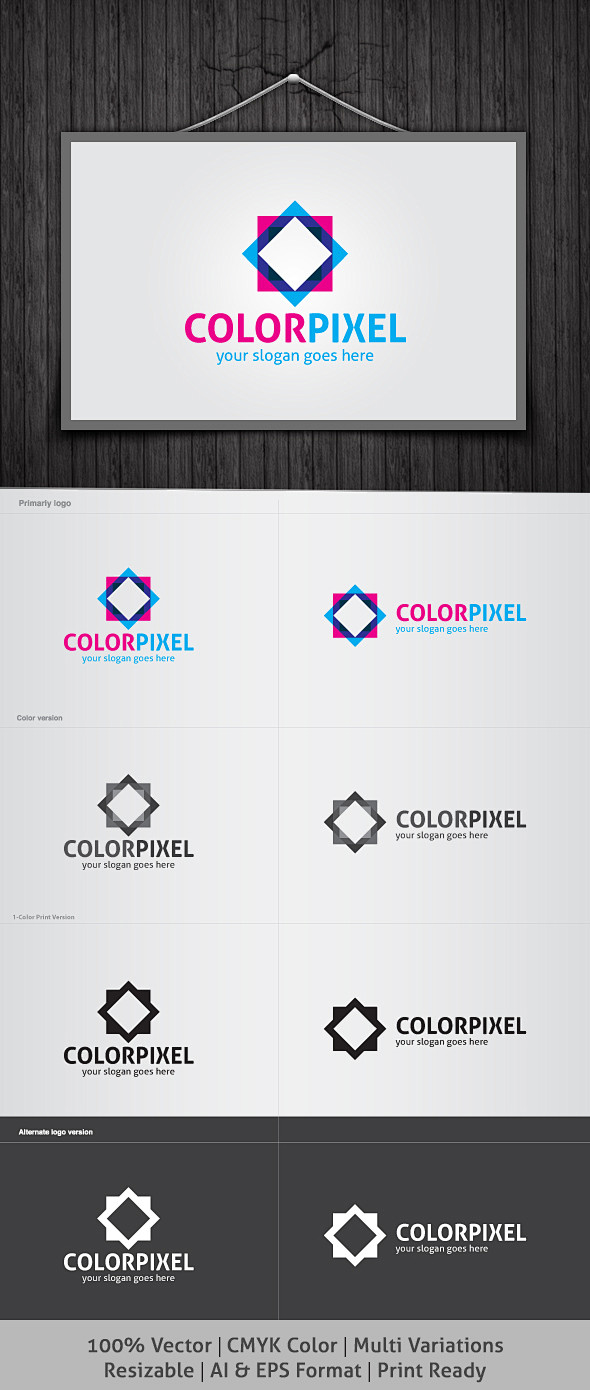 Color Pixel Logo on ...