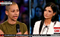 Emma Gonzalez, a senior at Marjory Stoneman Douglas High school, and a shooting survivor, speaks with Dana Loesch of the NRA (right) at a town hall on CNN on February 21, 2018.
