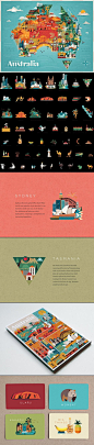 Discover Australia - http://www.behance.net/gallery/Discover-Australia/10686829 - Map: 