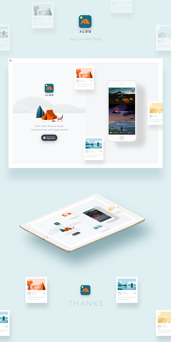 App Landing Page : "...