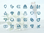 Outline Wedding Icons by Justas Galaburda#icons# #图标#