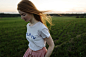 People 2560x1709 women model portrait outdoors redhead T-shirt skirt depth of field women outdoors pink skirt