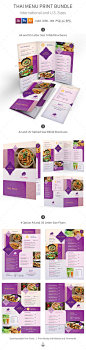 Thai Restaurant Menu Print Bundle 3 - Food Menus Print Templates
