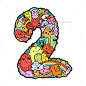 手绘涂鸦的孩子数量.——动物角色Hand drawn doodled kids numbers. - Animals Characters抽象的,艺术,创意,可爱,装饰,装饰,设计元素,情感,织物,幻想,有趣,生动,万圣节,快乐,信,吉祥物,号码,点缀,轮廓,聚会,模式,迷幻,潦草,风格,象征,纹身,触角,类型,排版 abstract, art, creative, cute, decoration, decorative, design, element, emotions, fabric, fanta
