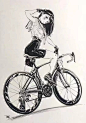#绘画参考素材# 骑自行车的人体动态参考