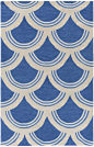 蓝色波浪花纹客厅地毯贴图