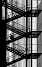 “mpdrolet:  Bahadir Bermek  ” lines, urban, reading, stairwell, staircase, fire escape, sillouette, flights, ascending, descending, photography, architecture, public spaces: 