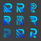 字母R，logo标志矢量图素材