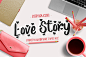 Love Story Handwriting Font :  