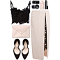 A fashion look from January 2014 featuring black crop top, layered maxi skirt and leather shoes. Browse and shop related looks.