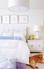 Pretty bedroom in white and pale blue | decorations | Pinterest