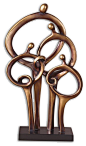 Family Connections Dark Bronze Sculpture - traditional - sculptures - Fratantoni Lifestyles