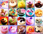 Different kinds of cupcakes..