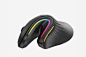 This curved vertical ergonomic mouse helps lessen fatigue on your hand ·键鼠